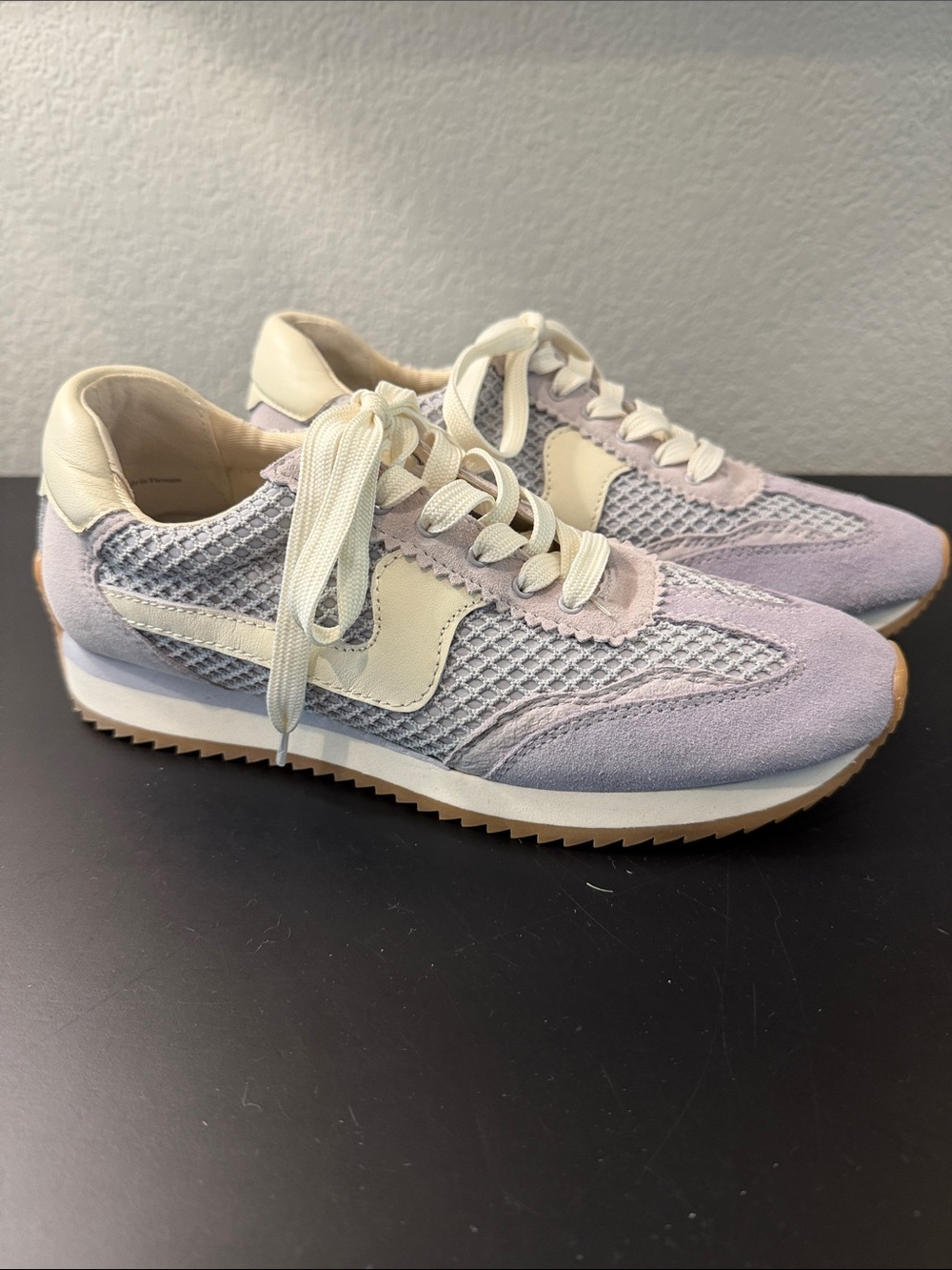 Dolce Vita Lavender Suede & Cream Mesh Sneakers
